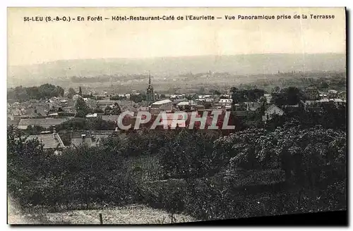 Cartes postales Saint Leu Taverrny En Foret Hotel Restaurant Cafe de L Eaulette Vue Panoramique Prise de la Terr