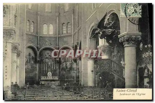 Ansichtskarte AK Saint Cloud Interieur de L Eglise