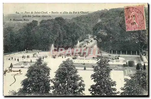 Ansichtskarte AK Saint Cloud Le Bassin et Allee du Fer a Cheval pris des jardins reserves