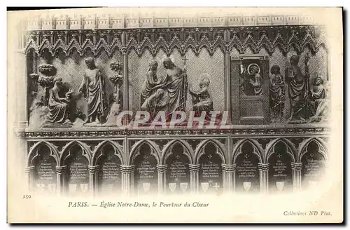 Cartes postales Paris Eglise Notre Dame Le Pourtour du Choeur