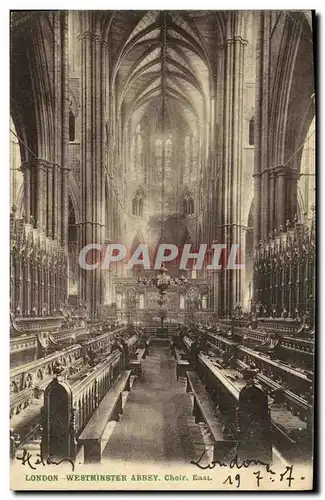 Cartes postales London Westminster Abbey Choir East