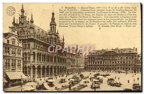 Cartes postales Bruxelles Grand Place Eat et Nord Est