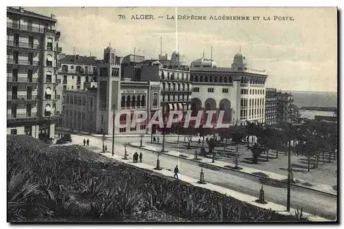 Cartes postales Alger La Depeche Algerienne Et La Poste