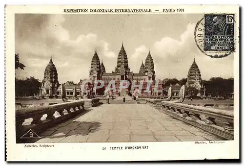 Cartes postales Exposition Coloniale Internationale Paris 1931 temple d Angkor Vat