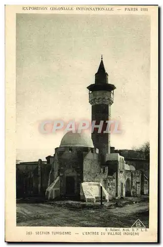 Cartes postales Exposition Coloniale Internationale Paris 1931 Section tunisienne Entree du village indigene