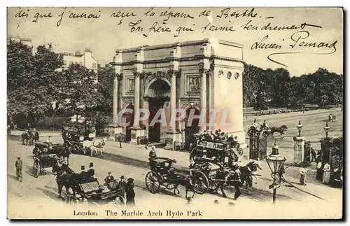 Ansichtskarte AK London The Marble Arch Hyde Park