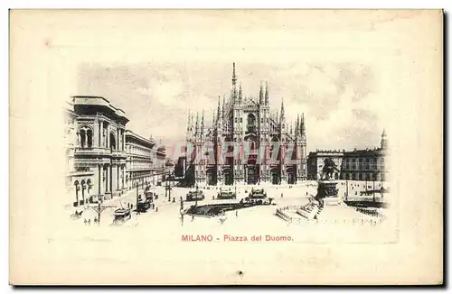 Cartes postales Milano Piazza del Duomo