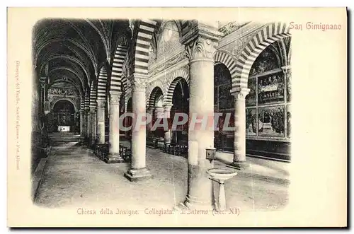 Cartes postales Chiesa della Instgne Collegiata L interno San Gimignano