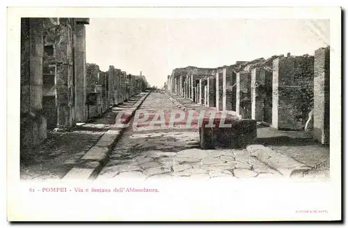 Ansichtskarte AK Pompei Via e Fontaua dell Abbondanza