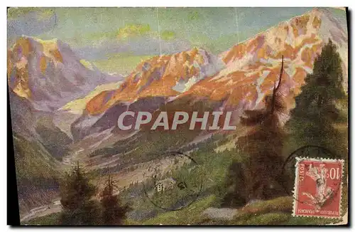 Cartes postales Fantaisie Paysage de montagne