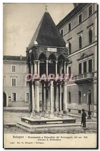 Cartes postales Bologna Monumento a Rolondino de Passeggeri del sec Xlll