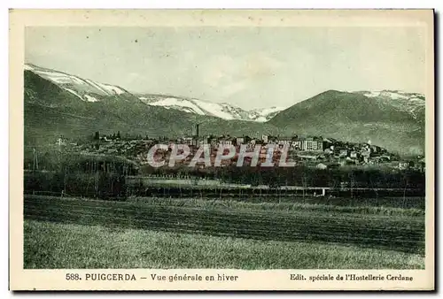 Cartes postales Puigcerda Vue generale en hiver