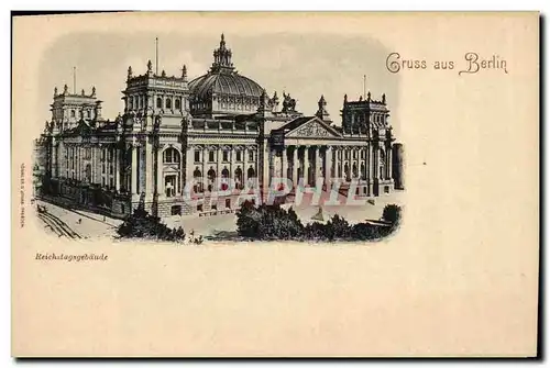 Ansichtskarte AK Gruss aus Berlin Reichstagsgebaude