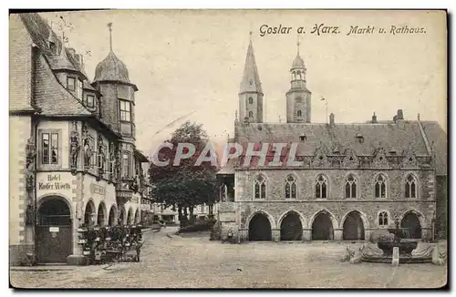 Cartes postales Goslar a Harz Markt u Rathaus