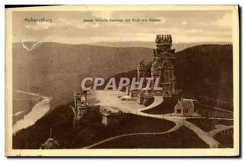 Cartes postales Hohensyburg Kaiser Willhelm Denkmal mit Blick in s Ruhrtal