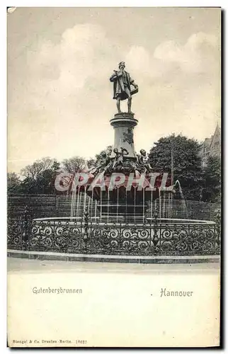 Cartes postales Gutenbergbrunnen Hannover