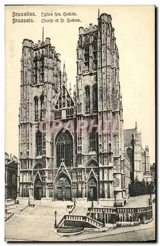 Cartes postales Bruxelles Eglise Ste Gudule