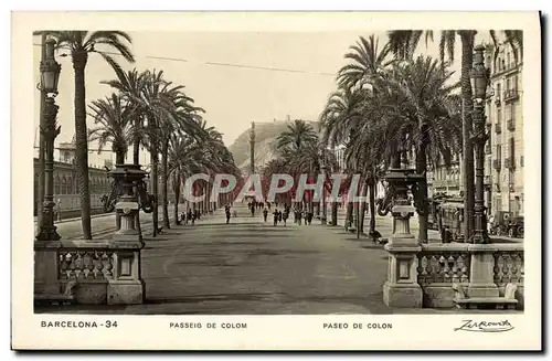 Ansichtskarte AK Barcelona Passeig de Colom