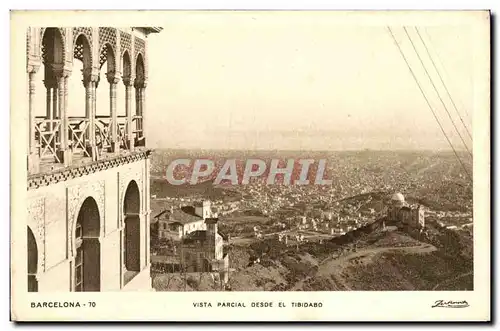 Cartes postales Barcelona Vista Parcial Desde el Tibidabo