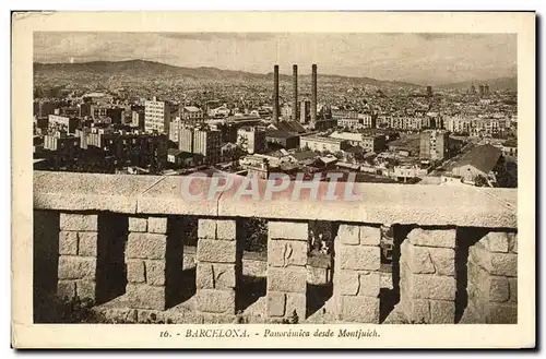 Ansichtskarte AK Barcelona Panoramica desde Montjuich