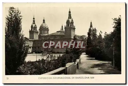 Cartes postales Exposici�n Internacional de Barcelona 1929 Palais national depuis les jardins