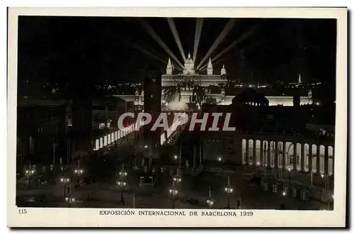 Ansichtskarte AK Exposici�n Internacional de Barcelona Entrance to the Exhibition by night 1929