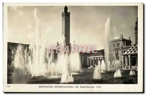 Cartes postales Exposici�n Internacional de Barcelona 1929 Universe Square Fountains