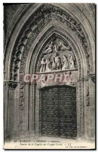 Ansichtskarte AK Burgos Catedral Interior Puerta de la Capilla del Corpus Cristi