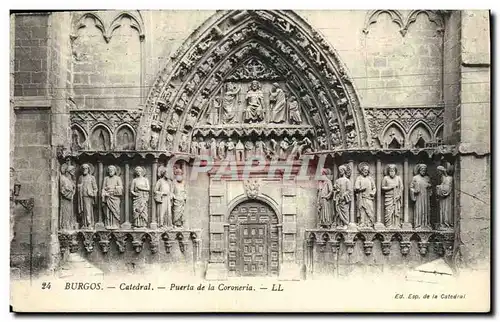 Ansichtskarte AK Burgos Catedral Puerta de la Coroneria