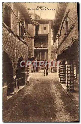 Cartes postales Torino Uscita del Borgo Feudale