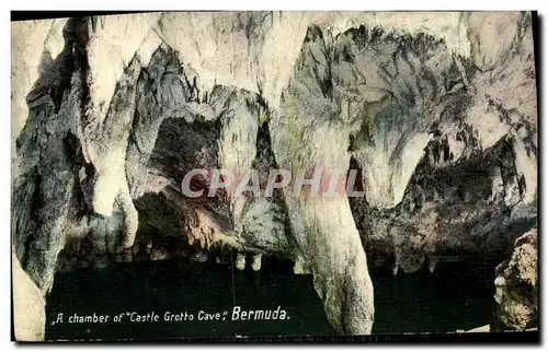 Ansichtskarte AK A chamber of castle Grotte Cave Bermuda