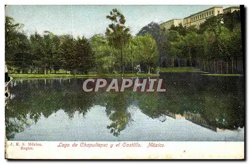 Cartes postales Lago de Chapultepec y el Castillo Mexico