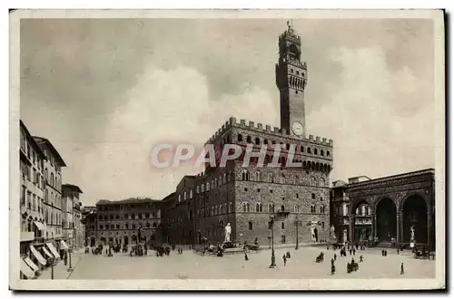 Ansichtskarte AK Firenze Piazza della Signoria Palazzo Vecchio e Loggin dei Lanzi