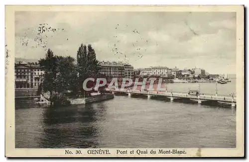 Cartes postales Geneve Pont et Quai du Mont Blanc