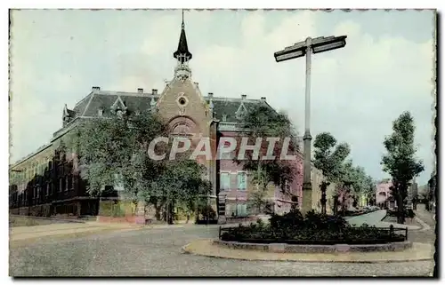 Cartes postales Charleroi Athenee royal pour garcons Cachet Exposition Universelle Bruxelles 1958