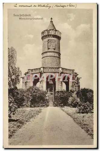 Ansichtskarte AK Saarbr�cken Winterberg Denkmal