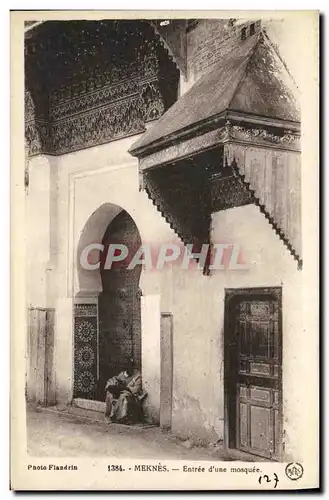 Ansichtskarte AK Meknes Entree d une Mosquee