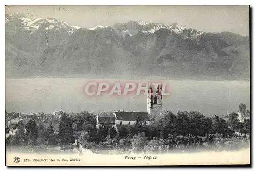 Cartes postales Vevey l eglise