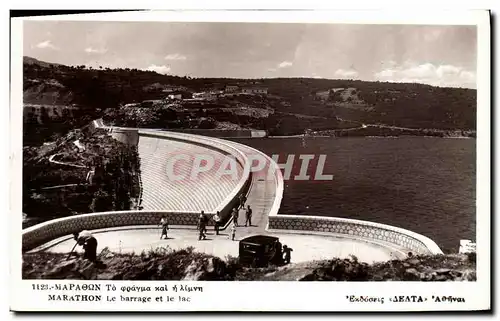 Cartes postales Marathon Le barrage et le lac Grece