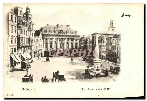 Cartes postales Bonn Marktplatz Obelisk errichtet