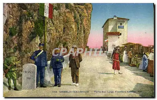 Cartes postales Grimaldi Ventimiglia Ponte san Luigi Fontiera italiana