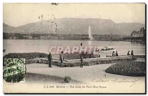 Cartes postales Geneve Vue Prise du Parc Mon Repos