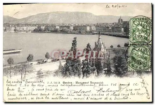 Cartes postales Geneve Monument Brunswick