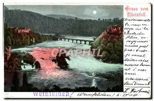 Ansichtskarte AK Gruss Dom Rheinfall