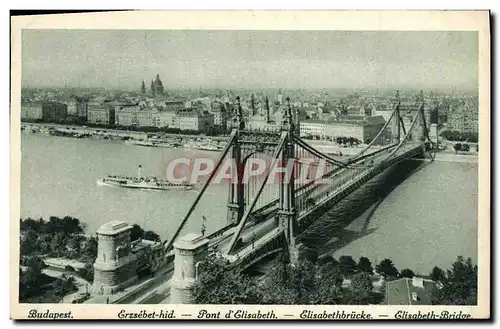 Cartes postales Budapest Pont d Elisabeth