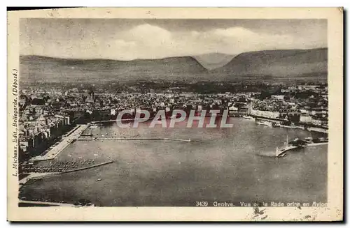 Cartes postales Geneve Vue de la rade prise en avion
