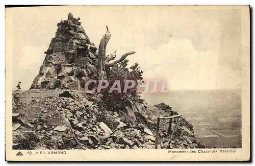 Ansichtskarte AK Vieil Armand Monument des chasseurs bavarois Militaria