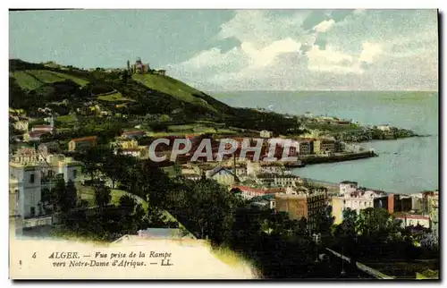 Cartes postales Alger Vue prise de la rampe vers Notre Dame d Afrique