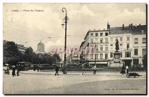 Cartes postales Liege Place du Theatre