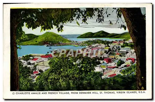 Cartes postales Charlotte Amalie And French Village From Denmark Hill St Thomas Virgin Islands